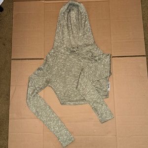 Gymshark size xs cropped lounge hooded longsleeve